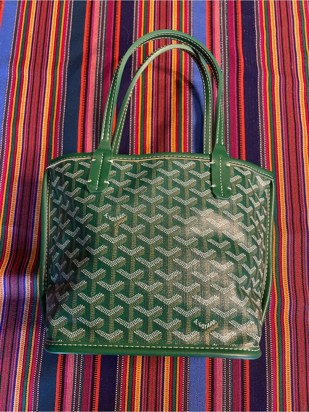 Green Mini Anjou Dupe Tote - Picture 2 of 11